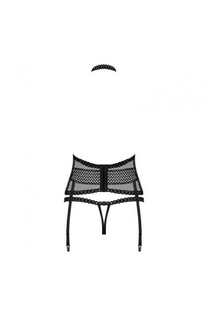 CORSET NOIRE AVEC STRING STRAPELIE CORSET - OBSESSIVE - L/XL