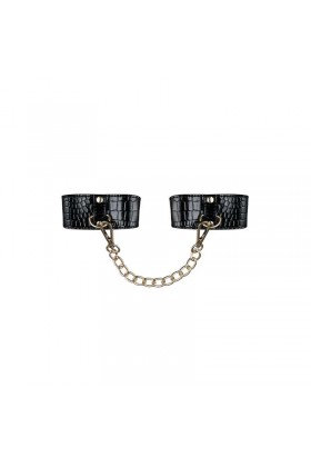 MENOTTES AVEC CHAÎNE NOIRE A768 CUFFS - OBSESSIVE - O/S