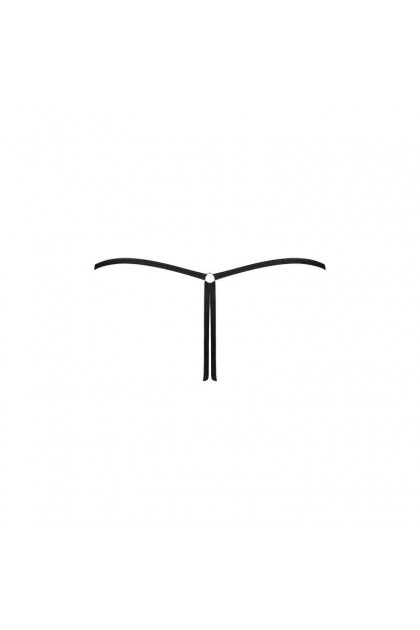 STRING OUVERT NOIR REMEDIOSA THONG - OBSESSIVE - 2XL/3XL