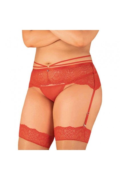 PORTE-JARRETELLE ROUGE LOVENTY GARTER BELT - OBSESSIVE - S/M