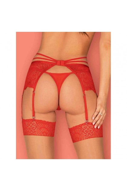 PORTE-JARRETELLE ROUGE LOVENTY GARTER BELT - OBSESSIVE - S/M