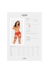 PORTE-JARRETELLE ROUGE LOVENTY GARTER BELT - OBSESSIVE - L/XL