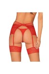 PORTE-JARRETELLE ROUGE LOVENTY GARTER BELT - OBSESSIVE - L/XL