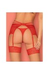 PORTE-JARRETELLE ROUGE LOVENTY GARTER BELT - OBSESSIVE - L/XL