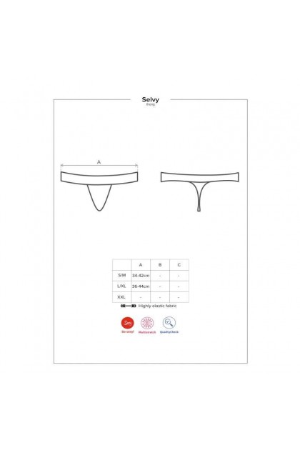 STRING IMPRIMÉ ANIMAL SELVY THONG - OBSESSIVE - S/M