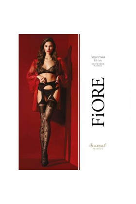 BAS JARRETELLES 30 DEN AMOROSA NOIR - QUALITÉ PREMIUM - TAILLE 4
