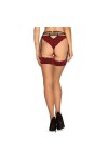 Bas bordeaux sugestina stockings - OBSESSIVE - L/XL
