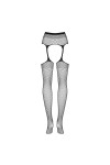 BAS JARRETELLES NOIR S815 GARTER STOCKINGS - XL/XXL