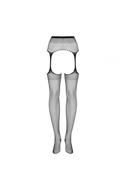 BAS JARRETELLES NOIR S815 GARTER STOCKINGS - XL/XXL