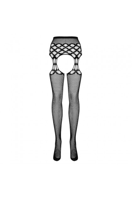 BAS JARRETELLES NOIR S816 GARTER STOCKINGS - S/M/L