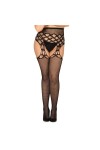 BAS JARRETELLES NOIR S816 GARTER STOCKINGS - XL/XXL