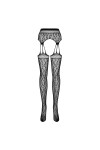 BAS JARRETELLES NOIR S817 GARTER STOCKINGS - S/M/L