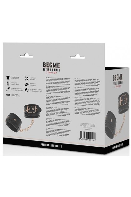 Menottes de poignets begme noires - Love Shop Avenue