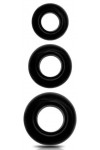 LOT DE 3 COCKRINGS SOUPLES BEAST RING NOIRS