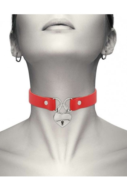 COLLIER COQUETTE PENDENTIF COEUR ROUGE