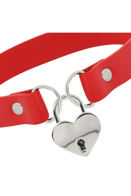 COLLIER COQUETTE PENDENTIF COEUR ROUGE