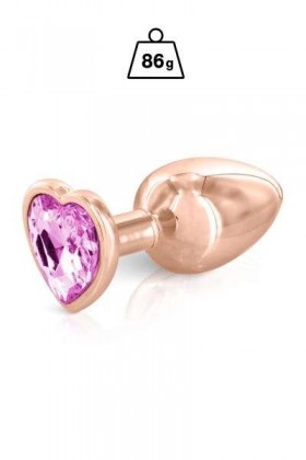 PLUG BIJOU COEUR OR ROSÉ ALU GLORIA 86G TAILLE M