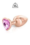 Plug bijou coeur or rosé alu gloria 86g taille m - Love Shop Avenue
