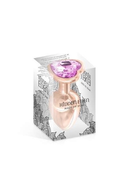 Plug bijou coeur or rosé alu gloria 86g taille m - Love Shop Avenue