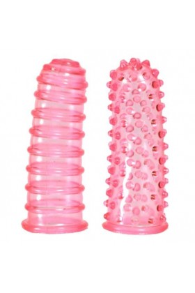 LOT DE 2 DOIGTS CHINOIS EN JELLY DOUX AVEC PICOTS ET STRIÉS