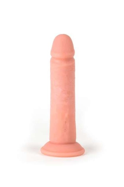 Gode vibrant réaliste ventouse 21cm télécommande chair