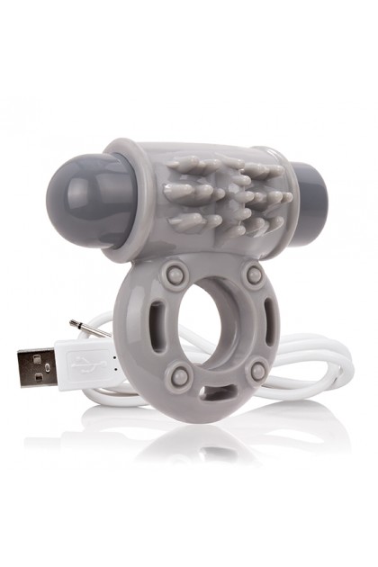 COCKRING VIBRANT RECHARGEABLE CHARGED OWOW GRIS - SCREAMING O