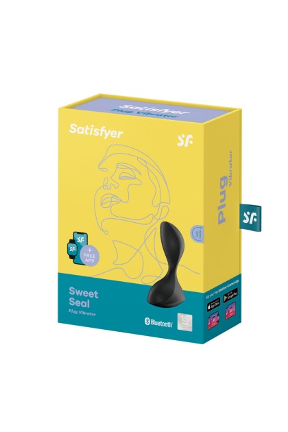 VIBROMASSEUR ANAL SATISFYER SWEET SEAL CONNECT APP NOIR