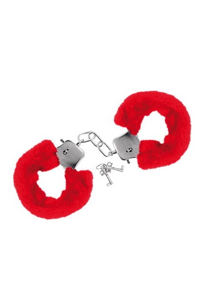 Menottes fourrure rouge - Love Shop Avenue