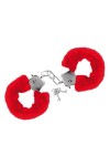 Menottes fourrure rouge - Love Shop Avenue