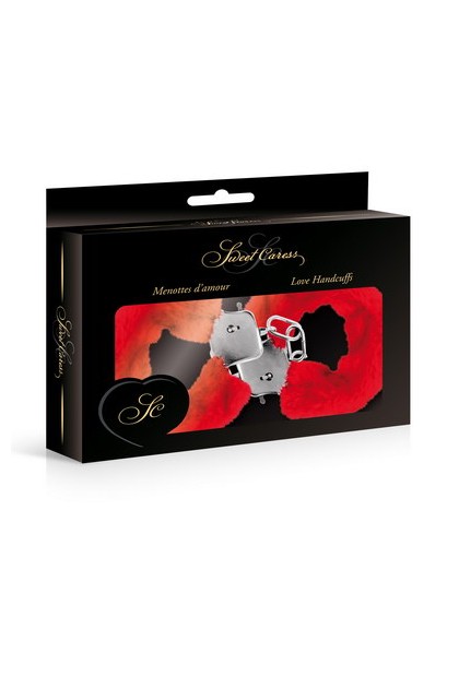 Menottes fourrure rouge - Love Shop Avenue