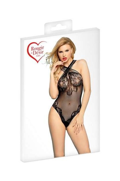 BODY OUVERT NOIR EN RÉSILLE - TU