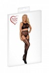 ENSEMBLE TOP ET COLLANTS NOIR À DÉCOUPES SEXY - TU