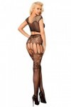 Ensemble top et collants noir en résille - TU - Love Shop Avenue