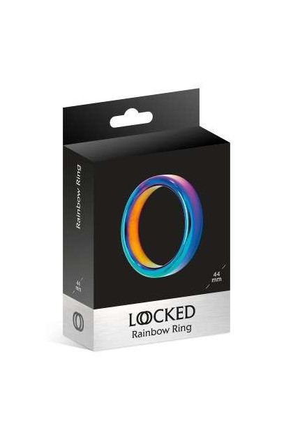 COCKRING EN ACIER INOXYDABLE RAINBOW 4,4CM
