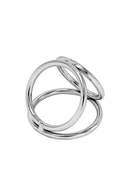 Anneau métallique triple ring 4,5/3,2/3,7cm - Love Shop Avenue