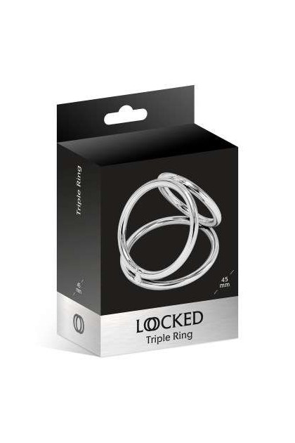 ANNEAU MÉTALLIQUE TRIPLE RING 4,5/3,2/3,7CM