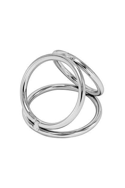COCKRING MÉTALLIQUE TRIPLE RING 5CM/3,7CM/4,5CM
