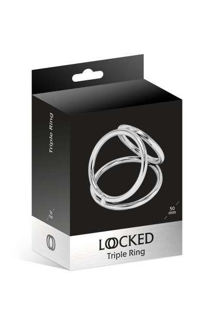 COCKRING MÉTALLIQUE TRIPLE RING 5CM/3,7CM/4,5CM