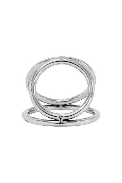 COCKRING MÉTALLIQUE TRIPLE RING 5CM/3,7CM/4,5CM