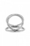 COCKRING MÉTALLIQUE TRIPLE RING 5CM/3,7CM/4,5CM