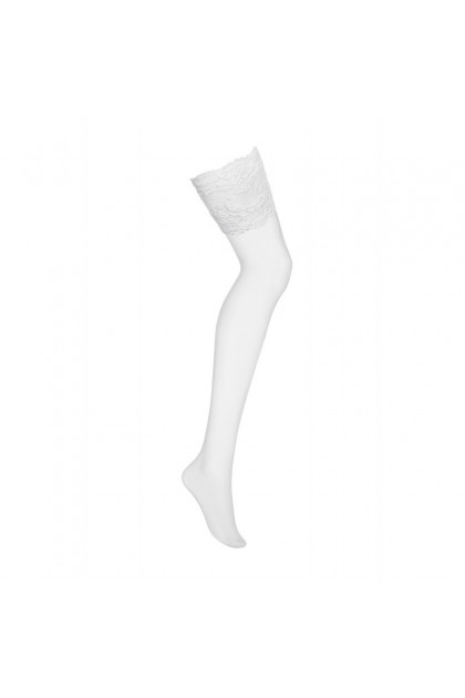 BAS PORTE-JARRETELLE 810-STO-2 STOCKINGS BLANC - L/XL