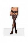 BAS PORTE-JARRETELLE NOIR LETICA STOCKINGS - L/XL