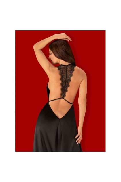 ROBE LONGUE NOIRE AGATYA DRESS - OBSESSIVE - S/M