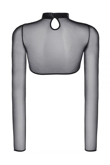 BLOUSE SEXY NOIR V-9170 - AXAMI - L