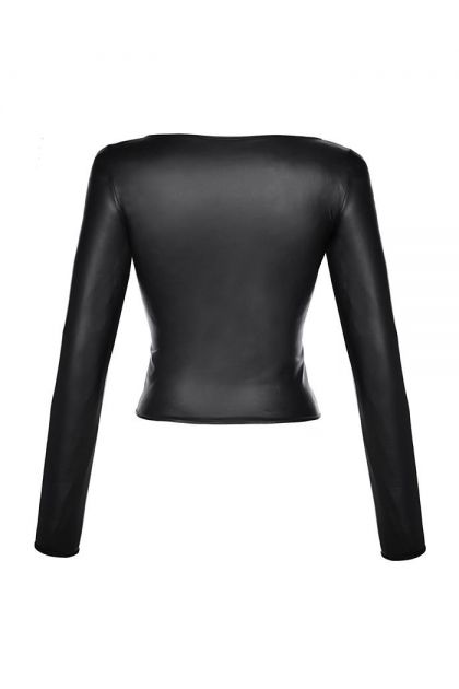 BLOUSE SEXY NOIR V-9180 - AXAMI - L