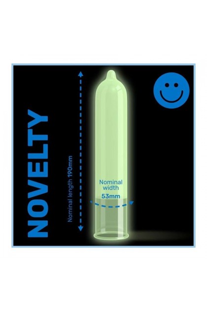 PRÉSERVATIFS FLUORESCENTS GLOW X12