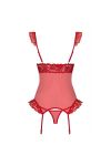 Guêpière rouge 863-COR-3 - OBSESSIVE - L/XL - Love Shop Avenue