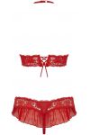 ENSEMBLE ROUGE 2 PIECES 863-SET-3 - OBSESSIVE - L/XL
