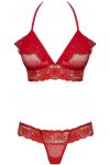 ENSEMBLE ROUGE 2 PIECES 863-SET-3 - OBSESSIVE - L/XL
