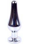 Plug bijou long en acier argent et cristal bleu nuit - SMALL